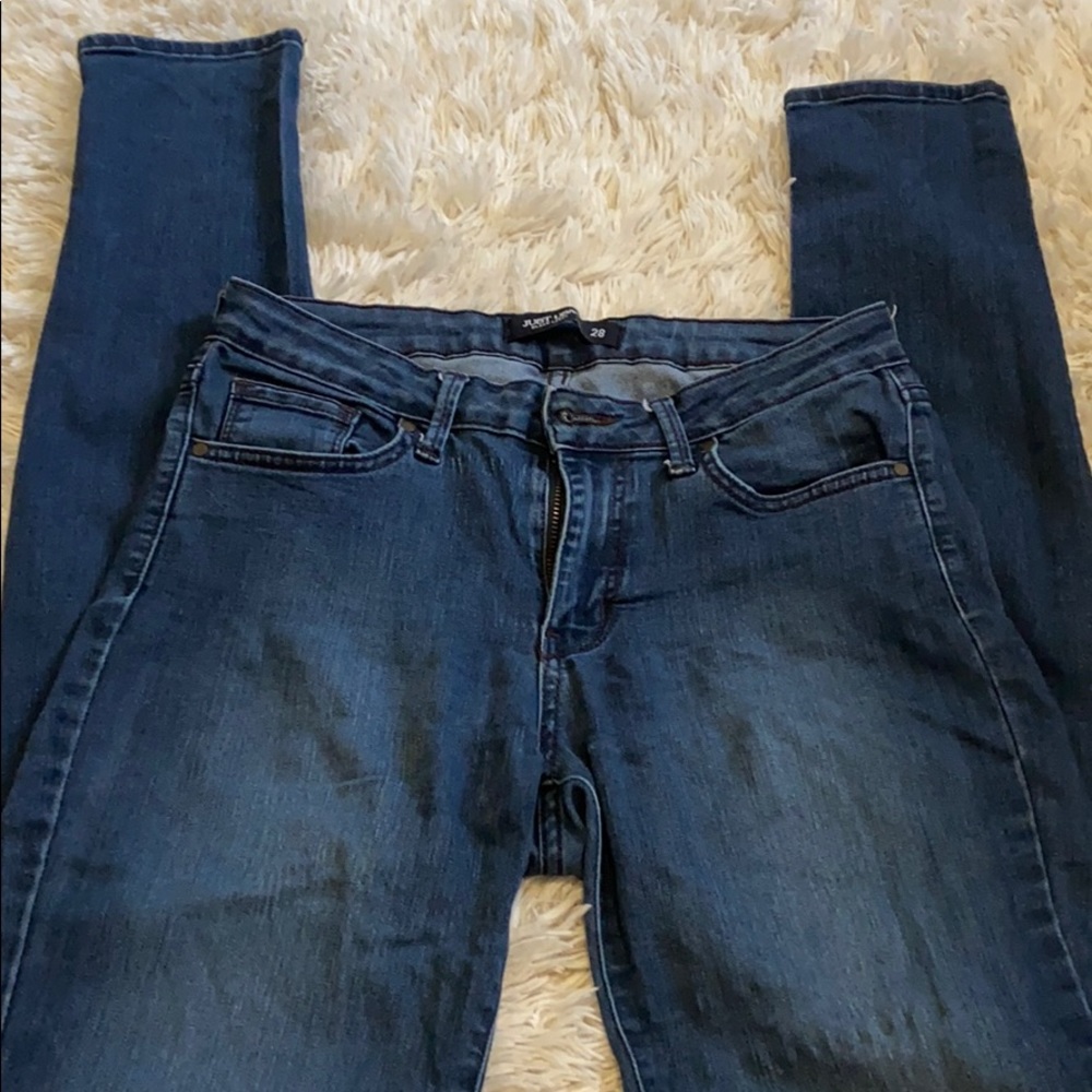 High waist skinny jeans